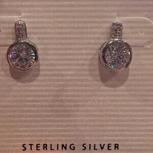 Sophie Miller Stud Backed Sterling Silver Cubic Zirconia Stones Earrings